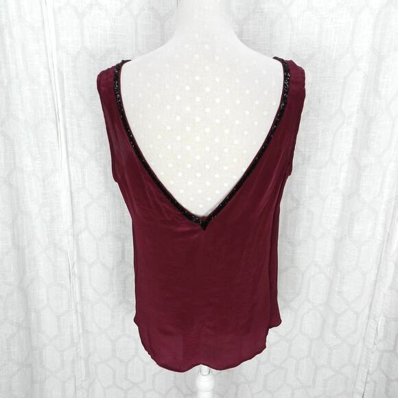 Plenty by Tracy Reese Embellished V-neck Tank Sz S - Picture 8 of 11